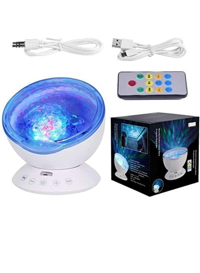 SnuzzleMart Ocean Wave LED Projector with Music Speaker - Image 1